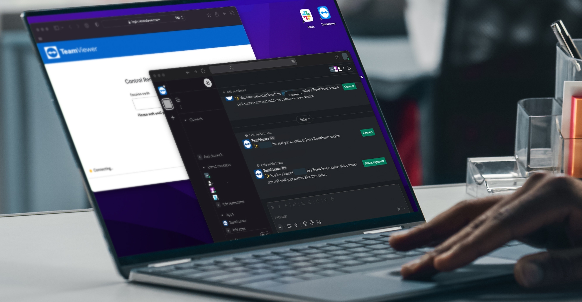 팀뷰어, 슬랙과 통합 발표.jpg