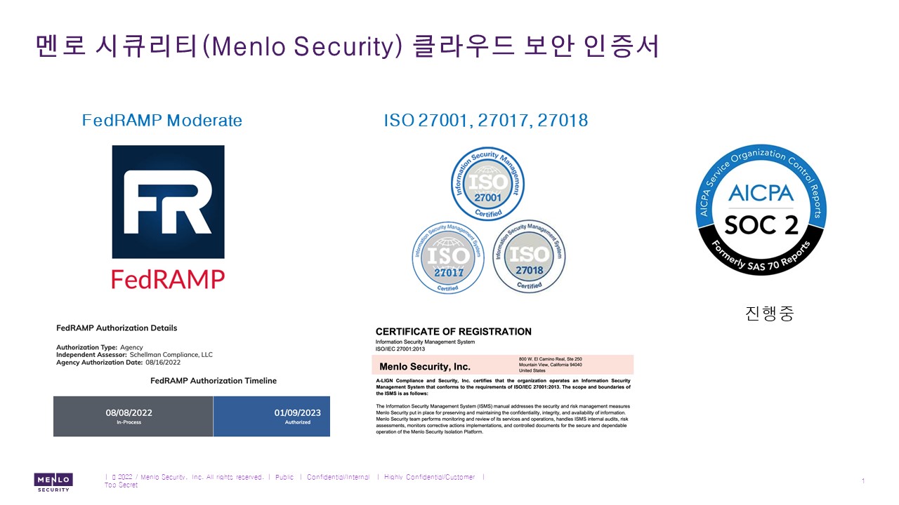 멘로시큐리티(Menlo Security ) 클라우드 보안 인증서_Certificates.jpg