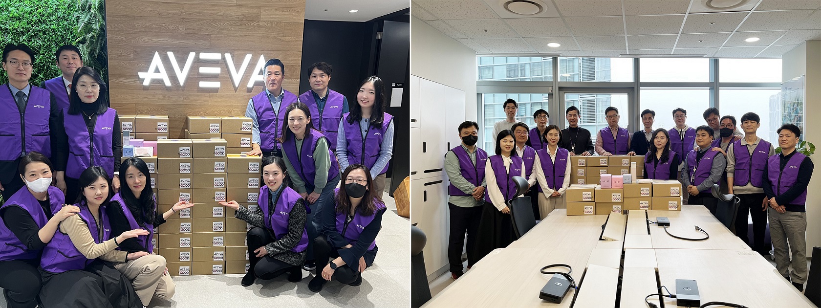 아비바, 서울 중구청 및 부산 해운대구청에 사회적 취약 계층 여성 청소년들을 위한 위생 용품 키트 기부 (좌) 서울 중구청에 기부, (우) 부산 해운대구청에 기부.jpg