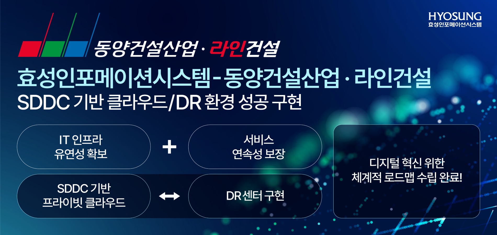 효성인포메이션시스템, 동양건설산업∙라인건설 클라우드 DR 환경 성공 구현.jpg