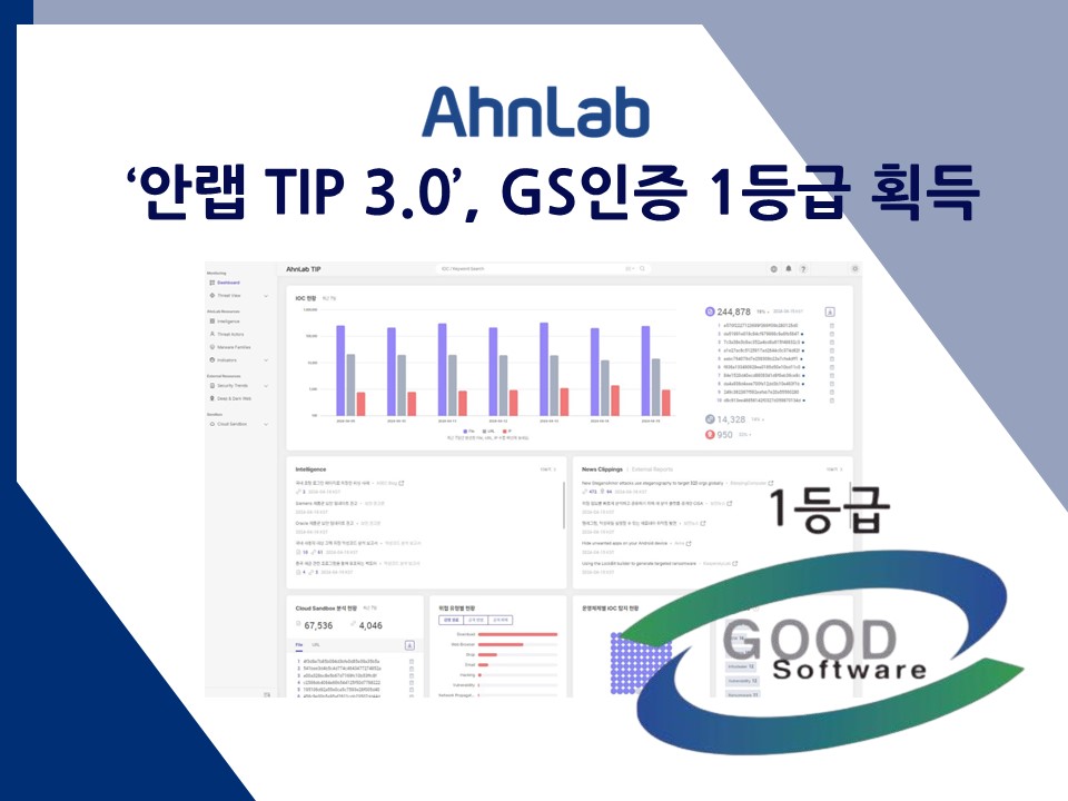 (안랩) 안랩 TIP 3.0 GS인증 1등급 획득.jpg