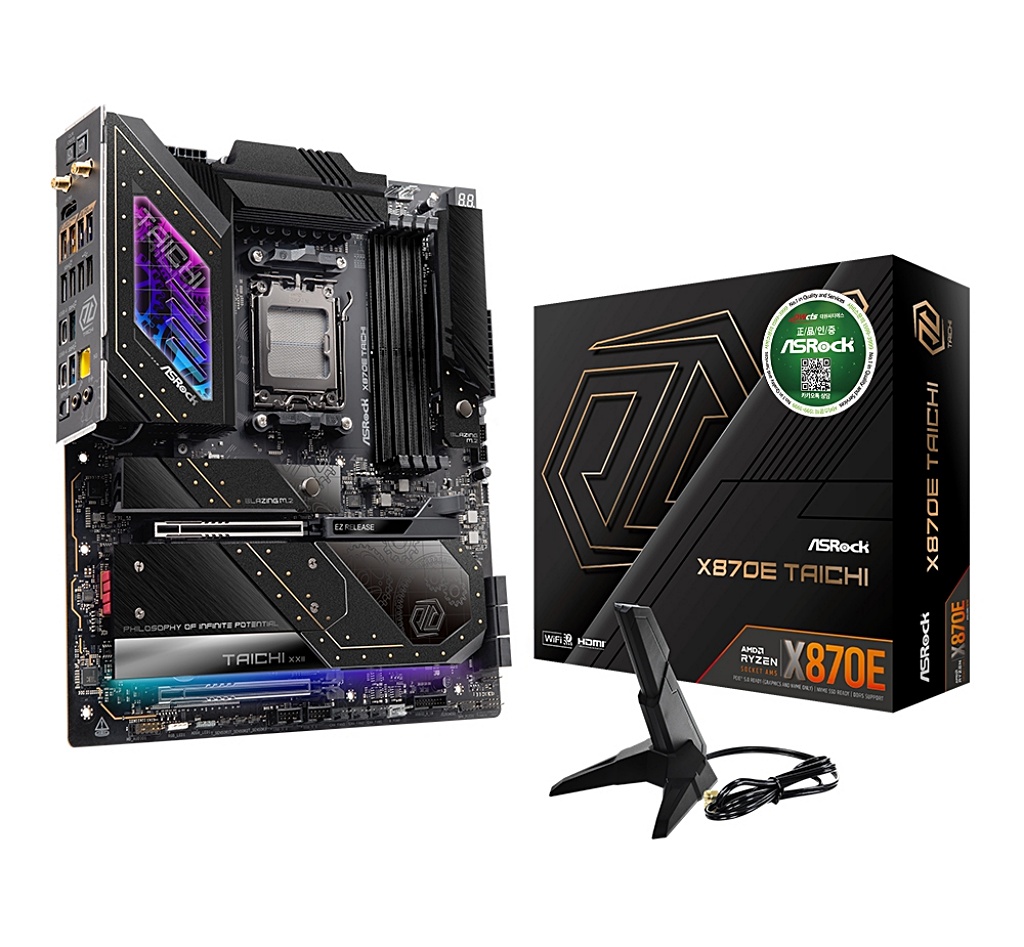 대원씨티에스, 「애즈락 X870E Taichi」 메인보드 출시…“하이엔드 게이밍 시장 정조준”.jpg