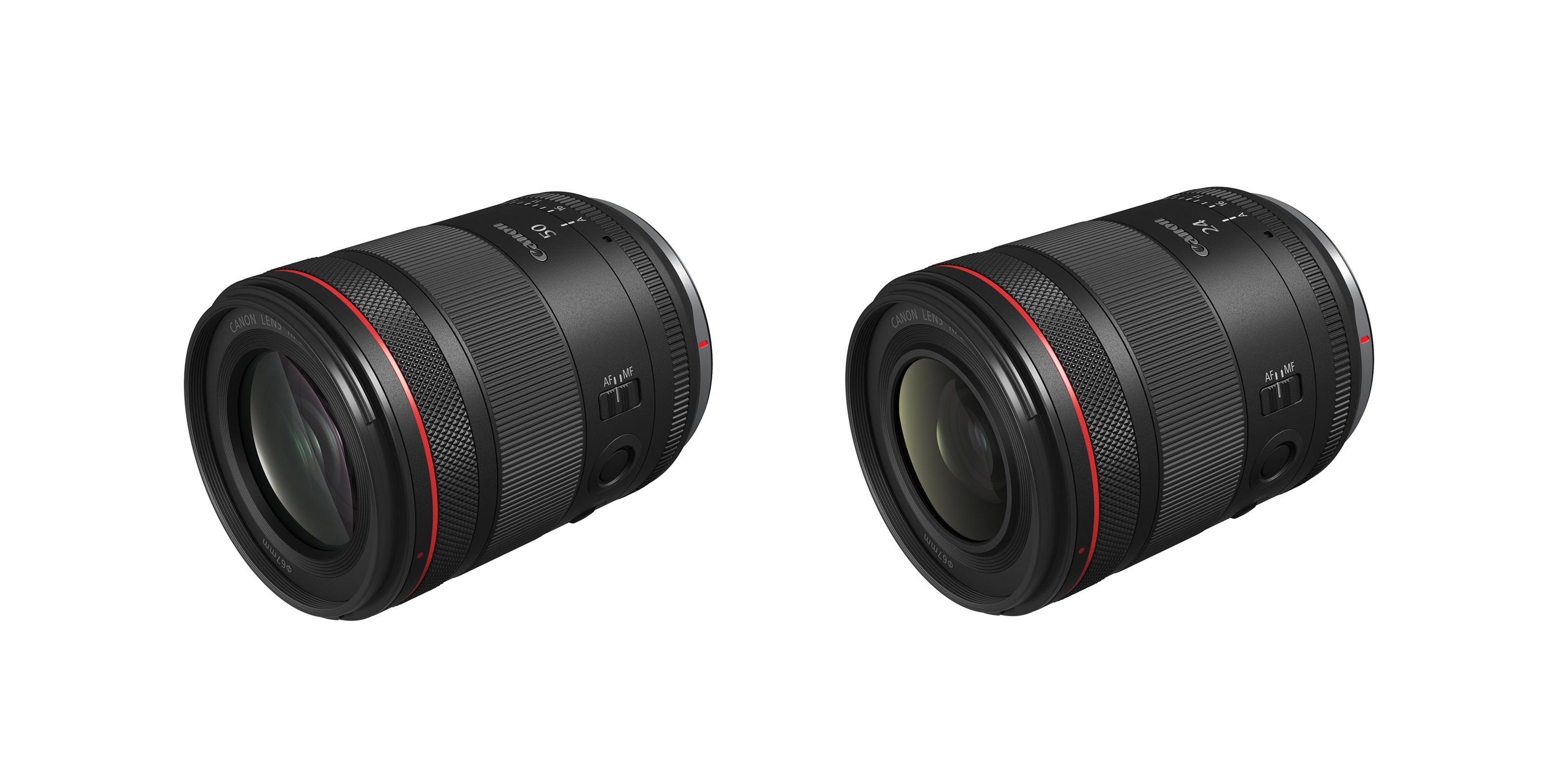 왼쪽부터 광각 단초점 RF L 렌즈 RF50mm F1.4 L VCM과 RF24mm F1.4 L VCM.jpg