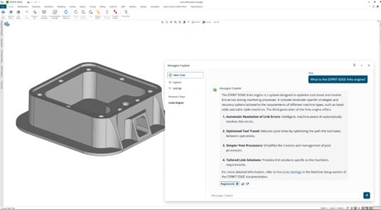 헥사곤 매뉴팩처링 인텔리전스의 프로플랜AI는 기계 설정 과정을 안내하고 실행 가능한 프로그램을 제시하는 AI 기반 헥사곤 코파일럿을 기능을 탑재했다.png