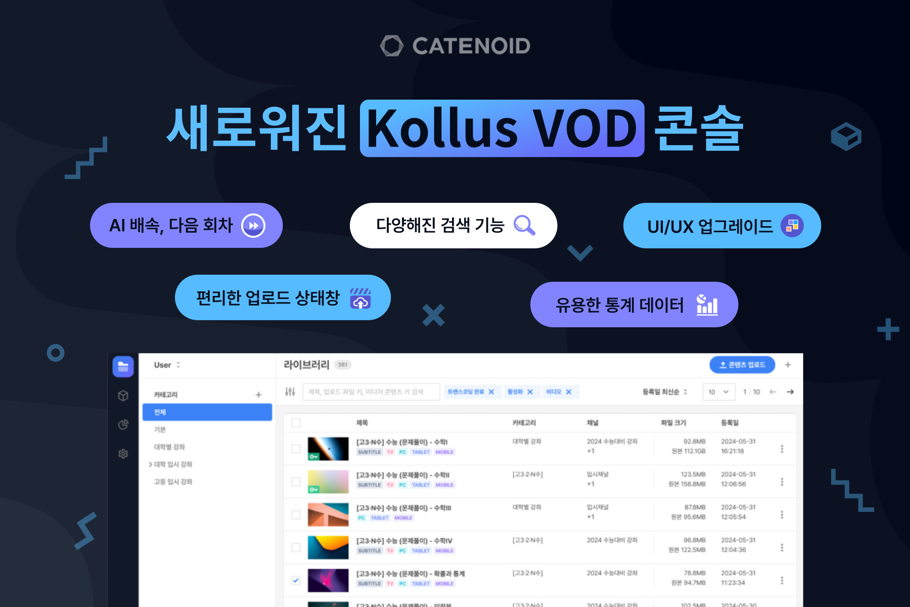 카테노이드, ‘콜러스 VOD 콘솔’ 신규 버전으로 통합.jpg