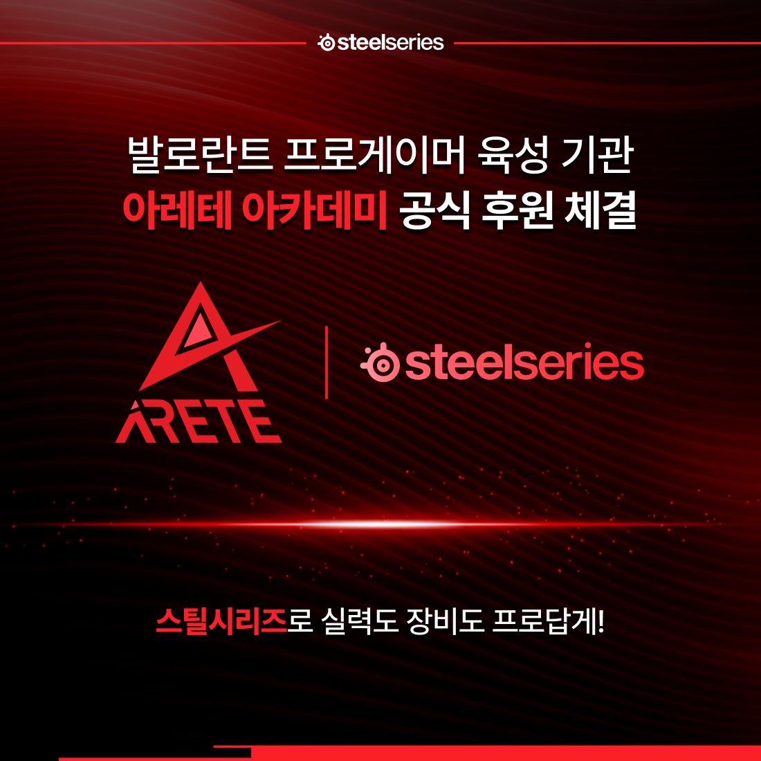 스틸시리즈, 아레테 아카데미와 스폰서십 체결…“에이펙스 프로 Gen 3 게이밍 키보드 등 다양한 게이밍 기어 지원”.jpg