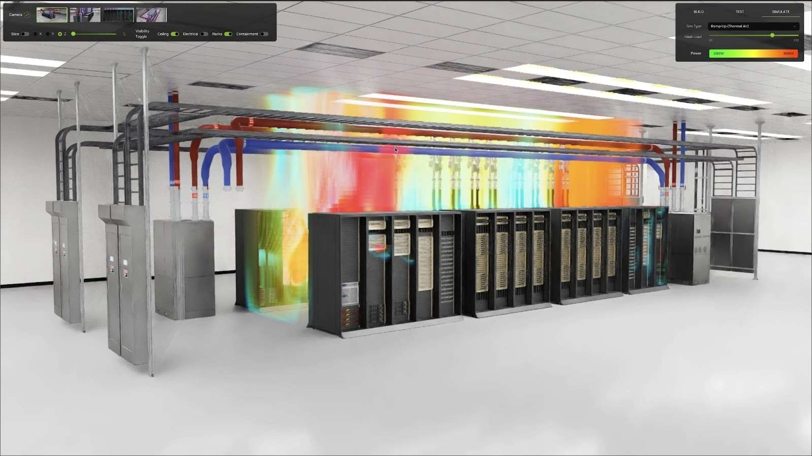 심레디 표준화 워크플로우를 통해 개발자는 디지털 트윈 환경 내 열 흐름의 표준화 시뮬레이션을 볼 수 있다.jpg