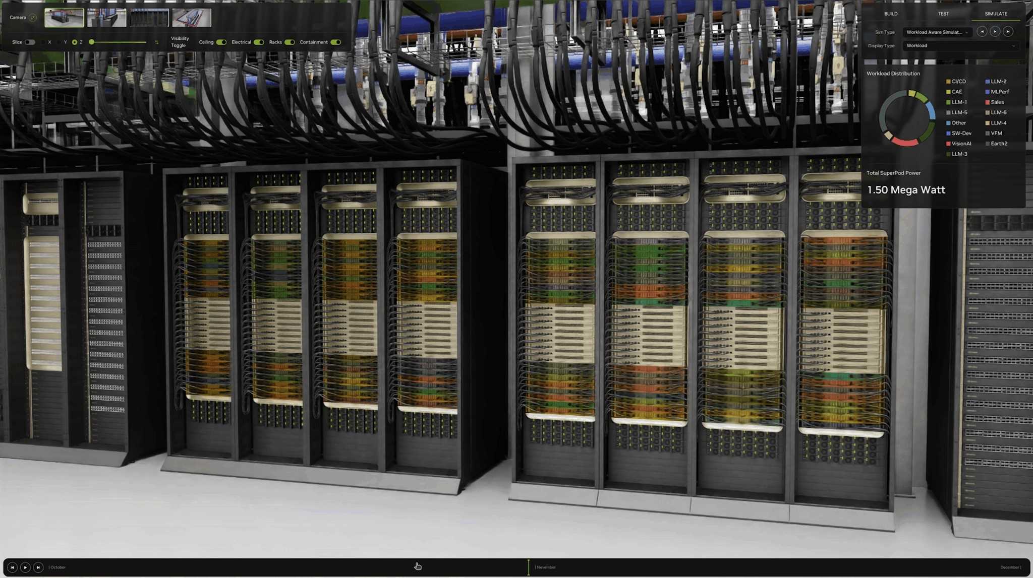 AI 팩토리 디지털 트윈을 위한 옴니버스 블루프린트는 AI 팩토리의 전력과 냉각, 네트워킹 구성 요소를 하나의 시뮬레이션으로 통합한다.jpg