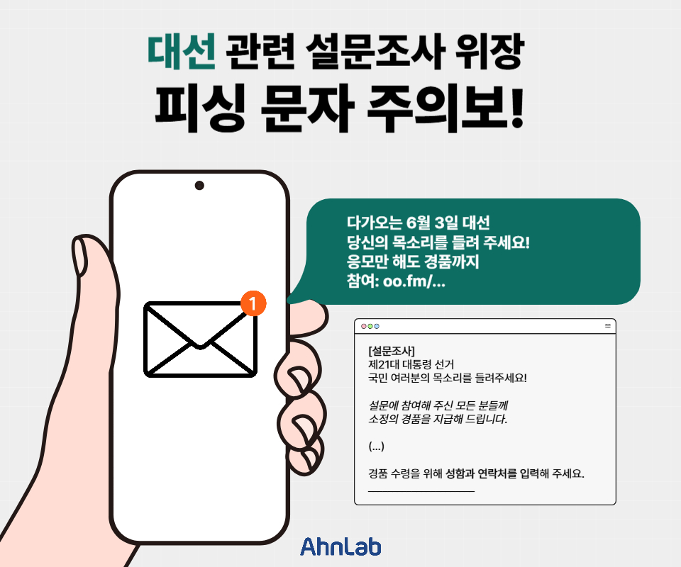 (안랩) 대선 관련 설문조사 위장 피싱 문자 주의보.jpg