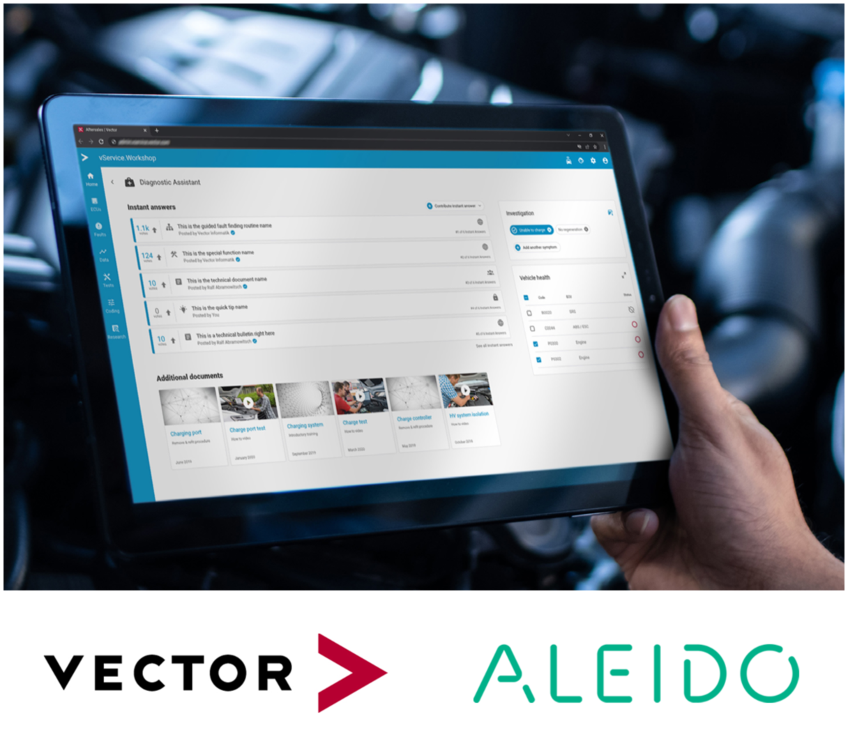 1K벡터, 알레이도(Aleido)와 제휴 지능형 자동차 애프터서비스 진단 서비스 제공.png
