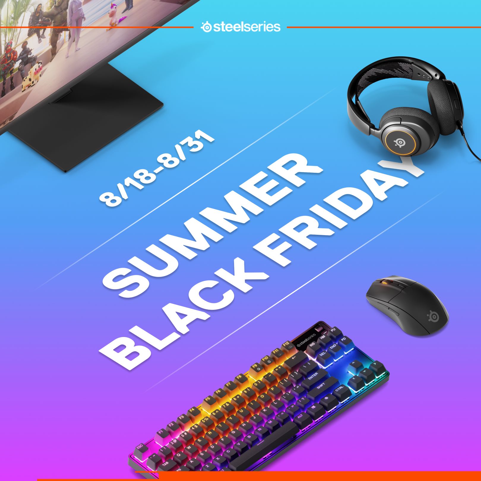 스틸시리즈, ‘썸머 블프’ 프로모션 이벤트 실시… “게이밍 기어 할인 및 다양한 혜택 준비”.jpg