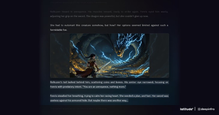 래티튜드는 ‘AI 던전’이라는 텍스트 기반 어드벤처 스토리 게임을 개발했다.jpg