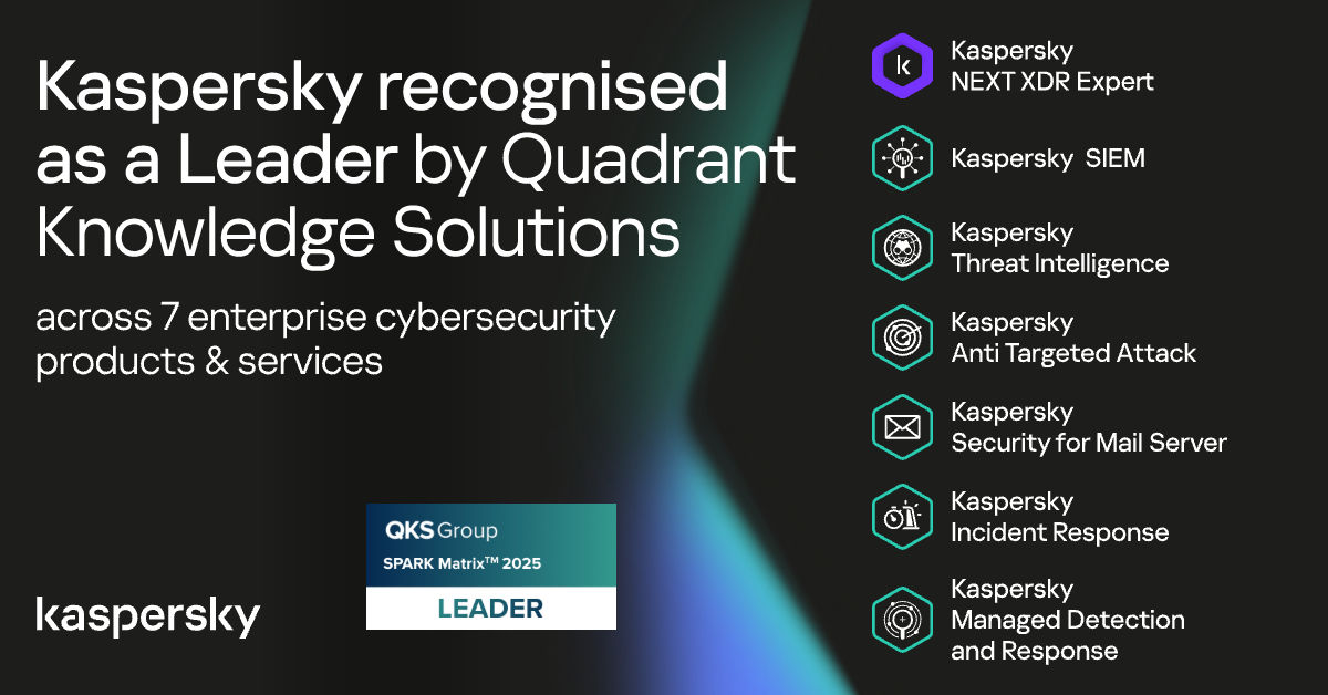 카스퍼스키, QKS SPARK Matrix 기업 보안 리더 선정.jpg
