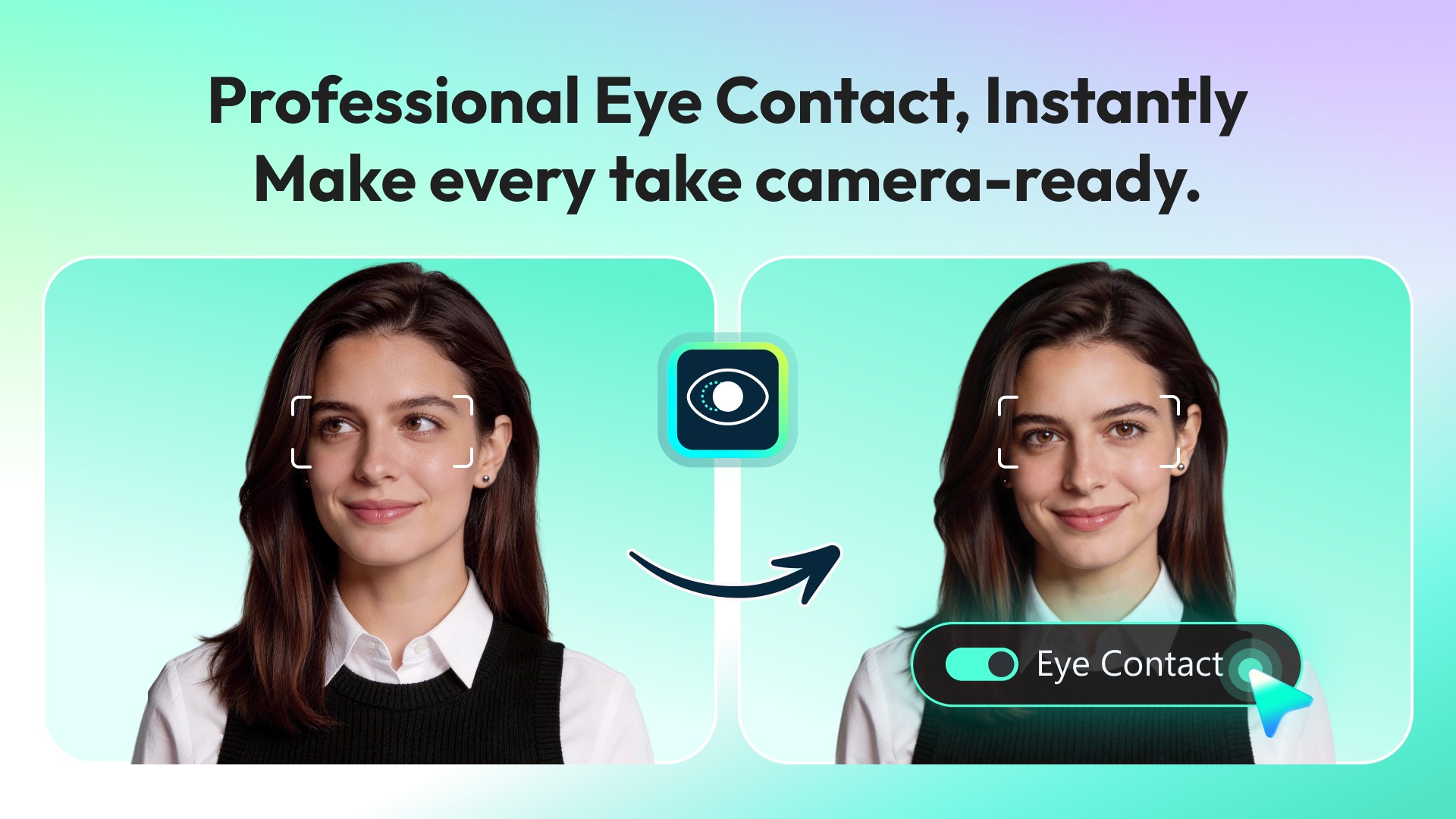 필모라의 AI 아이 컨택 보정 기능은 엔비디아 GPU 기반 클라우드를 통해 구동된다.jpg