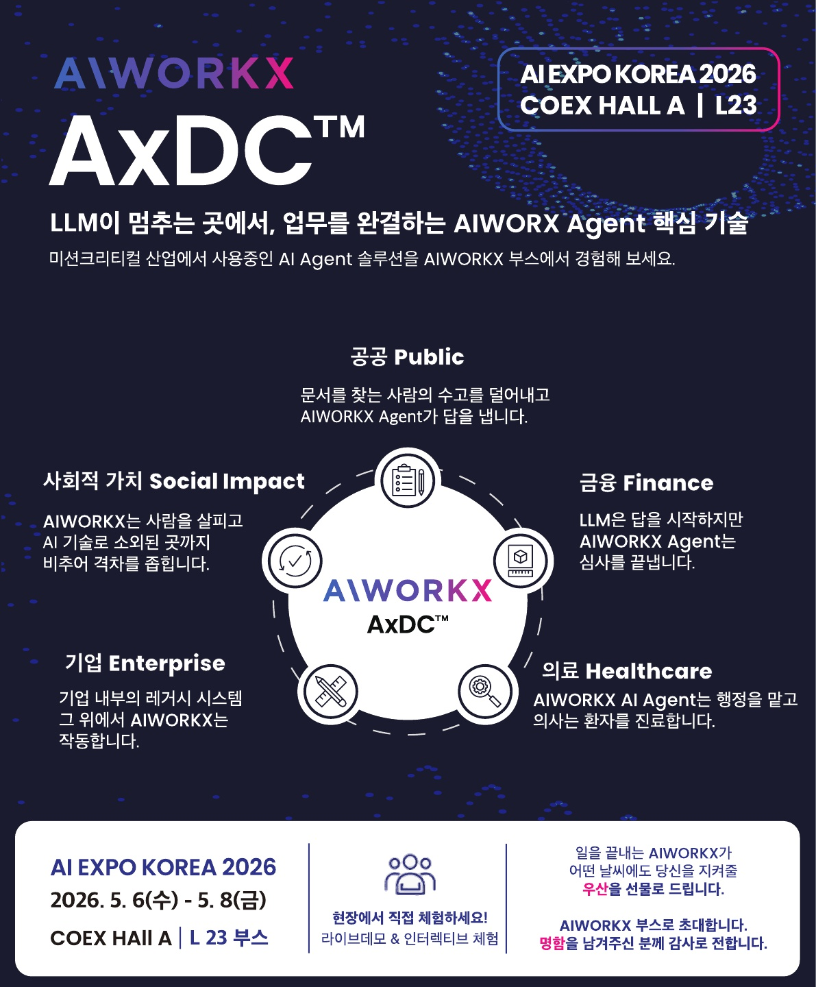 에이아이웍스, AI EXPO KOREA 2026 참가…업무 완결형 AI 에이전트 기술 공개.PNG